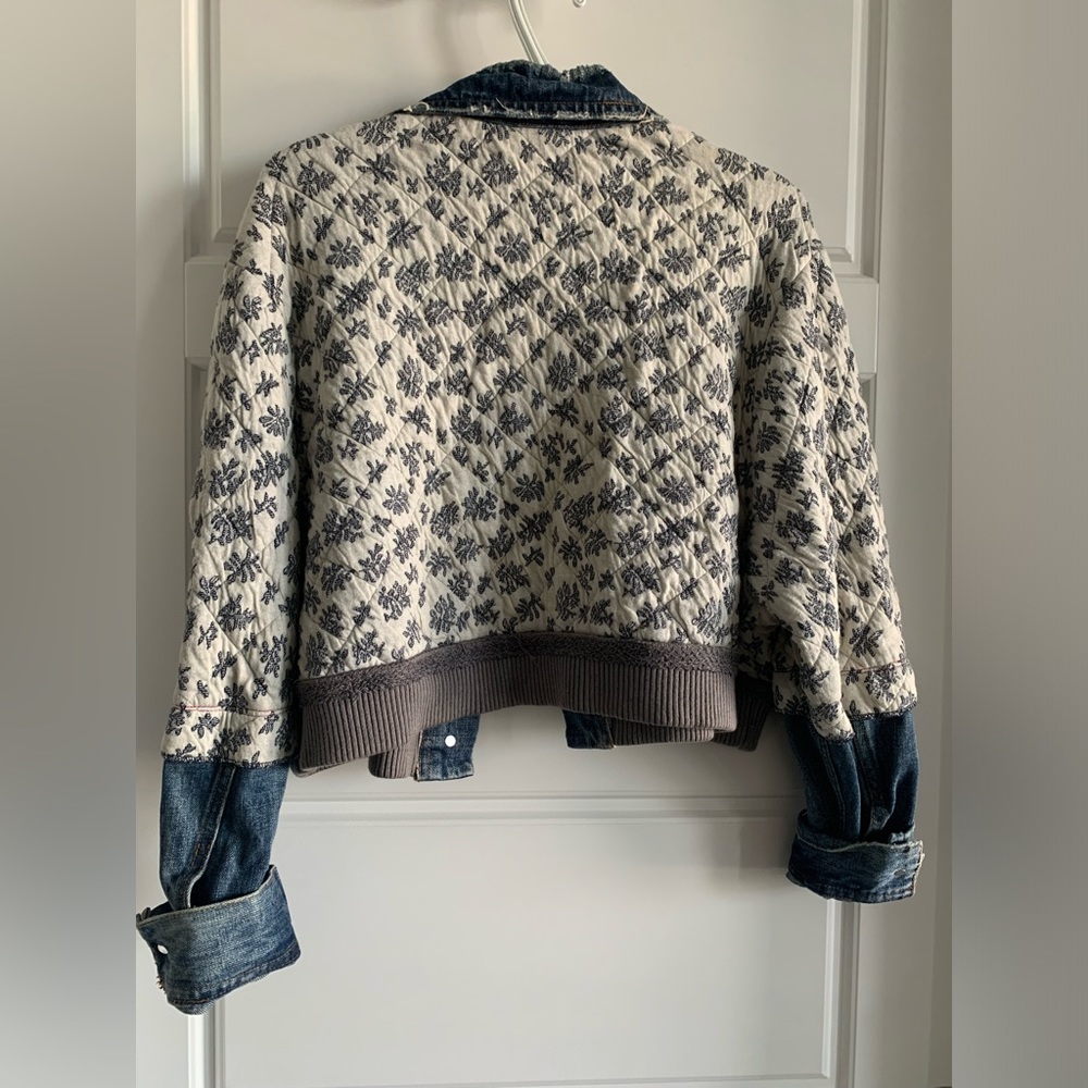 Free People Ditsy Denim Jacket XS/S - Picture 7 of 9